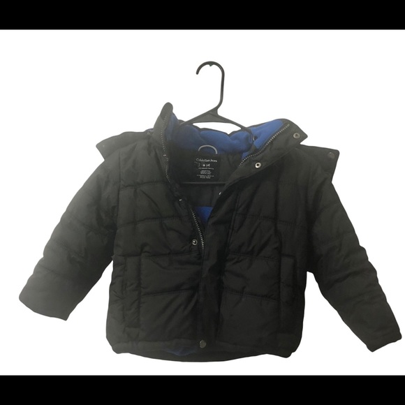 Calvin Klein kids hoodie puffer jacket kids size 4 UNISEX - Picture 13 of 13